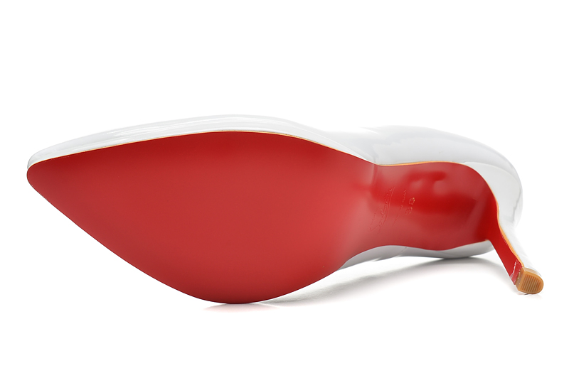 christian louboutin 12cm en cuir verni blanc a des chaussures (1)